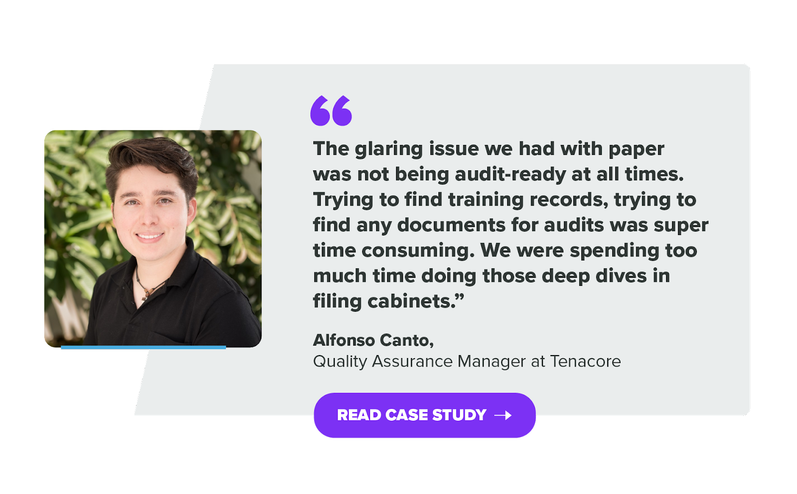 Tenacore Greenlight Guru testimonial