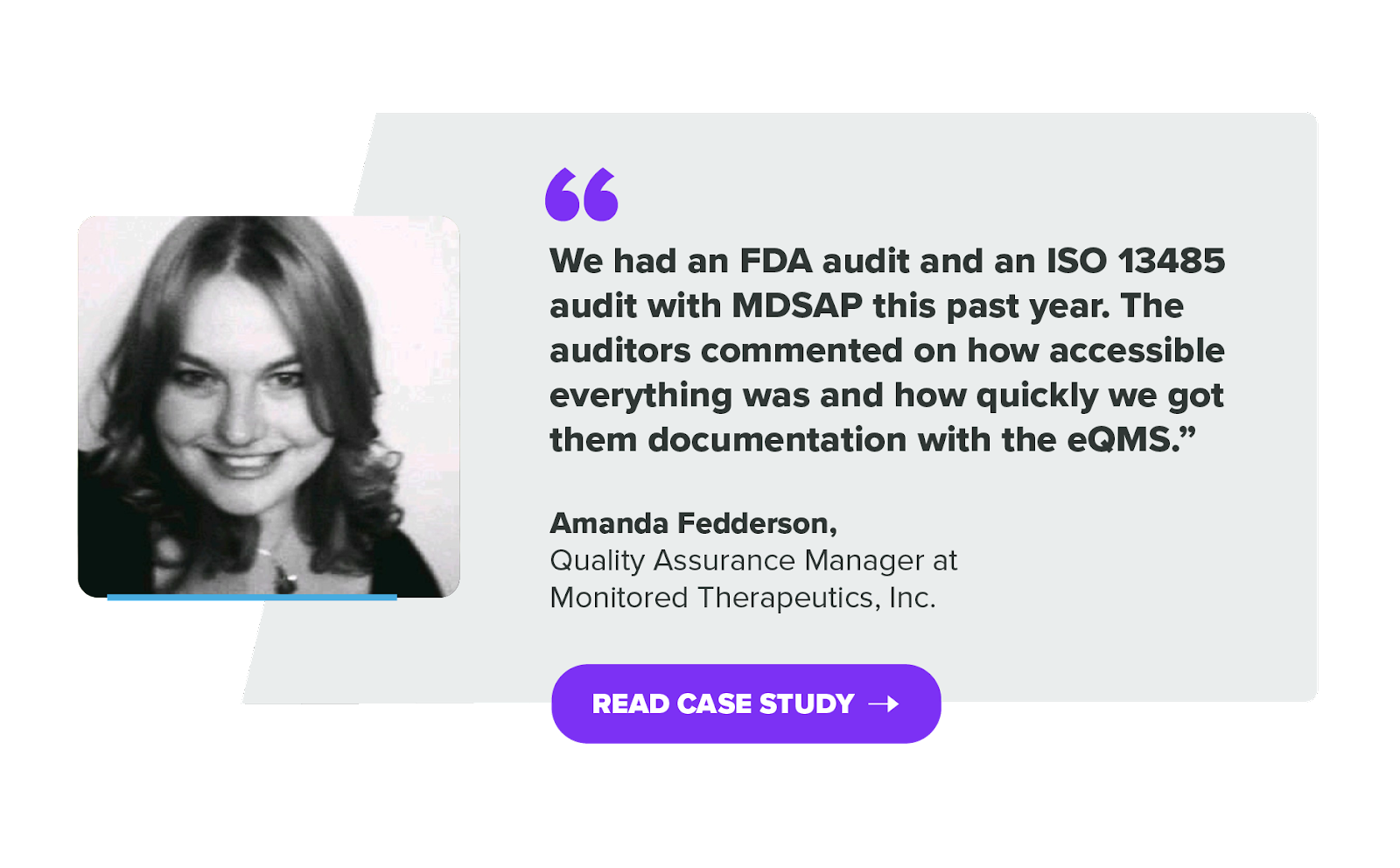 Audit readiness with eQMS testimonial