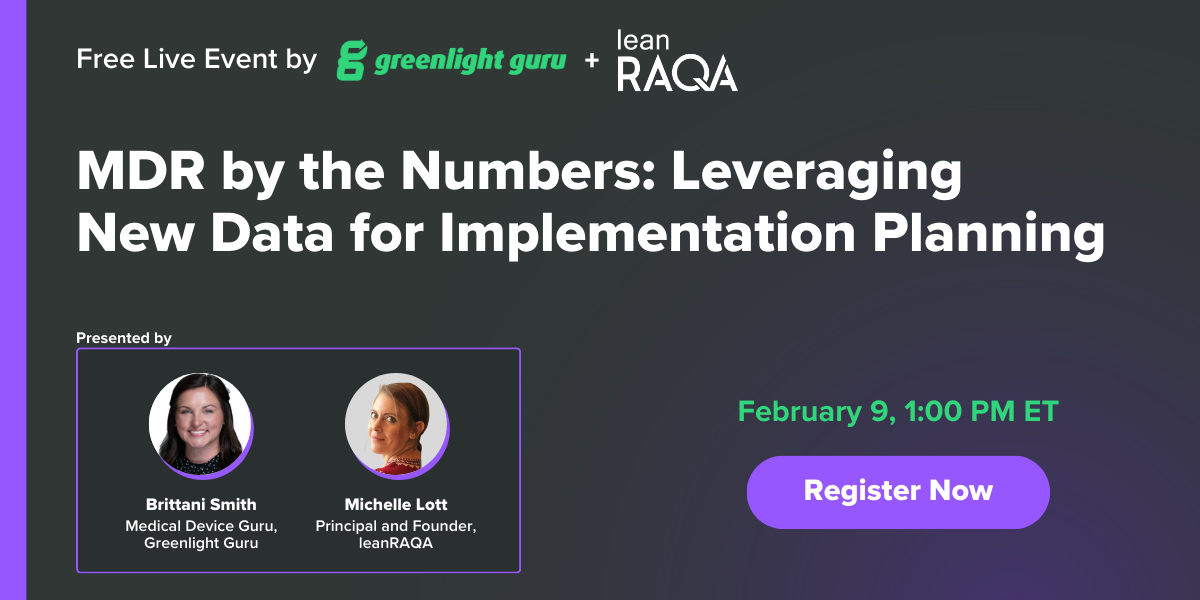 MDR by the Numbers Leveraging New Data for Implementation Planning