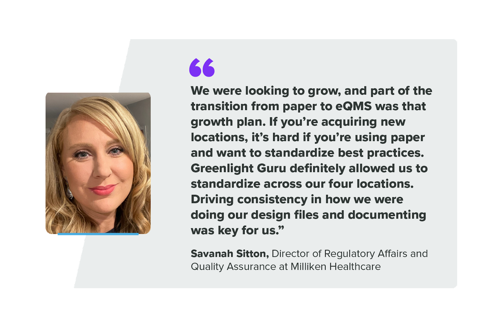 eQMS for scaling medtech company testimonial