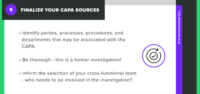 Finalize CAPA sources